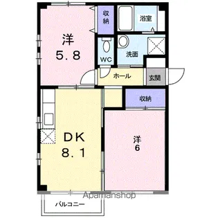 コンフォートヒルⅡ【1階】の間取り