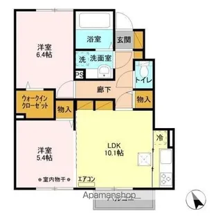 ソフィアクレール B【1階】の間取り