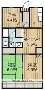 ハイツ大西【102号室】の間取り