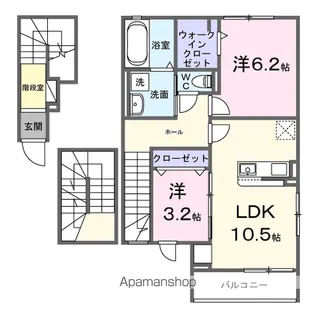 メゾン ド グリシーヌ【3階】の間取り