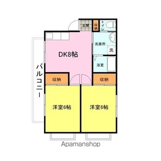 ヴィラ貴船【2階】の間取り