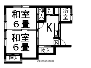 レンテッドハウスミタケ【1階】の間取り