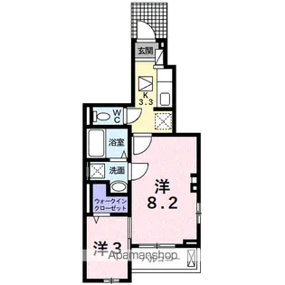 バーシアⅢ番館【1階】の間取り