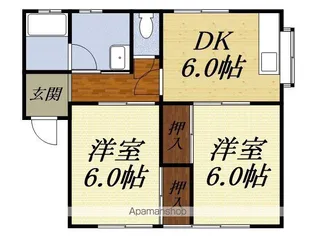 コーポありがとう【1階】の間取り