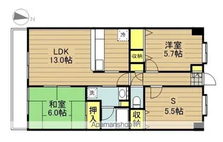 リベルテ戸田【2階】の間取り