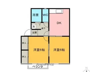 ソレイユ南原【B201号室】の間取り