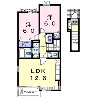 ストロベリーガーデンB【2階】の間取り