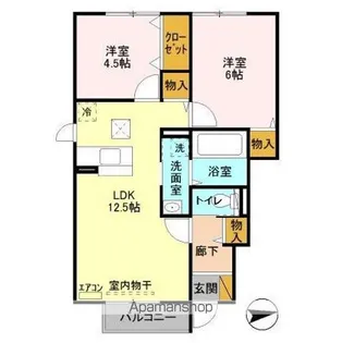 コンフォール・ウィット【1階】の間取り