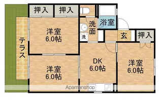 タウンハウス愛野公園B【1階】の間取り