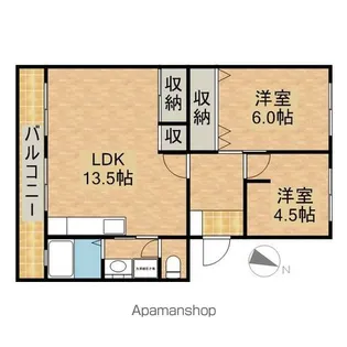 マンションサングリーン【105号室】の間取り