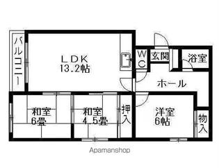 ドミ西野【401号室】の間取り