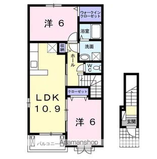 メゾンアルモニーⅡ【2階】の間取り