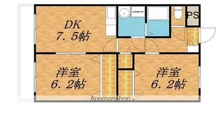 ファミール藍【201号室】の間取り