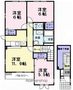 アニュー・グレイスⅠ【2階】の間取り