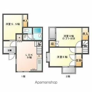 シティパレス21【E-1号室】の間取り