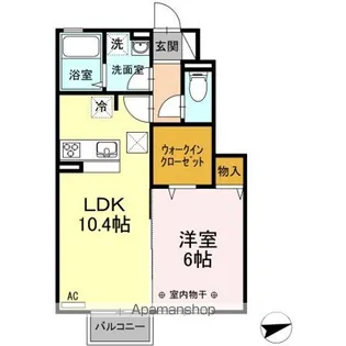 福島県郡山市横塚5丁目【アパート】の間取り