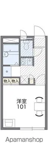 レオパレスエストやわた【1階】の間取り