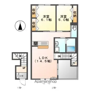 アン ドゥラード【2階】の間取り