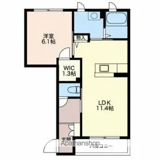 コンフォート・ドミール【1階】の間取り