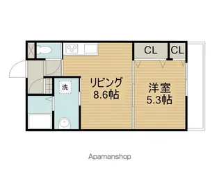 ピレーネ北条Ⅴ【2階】の間取り