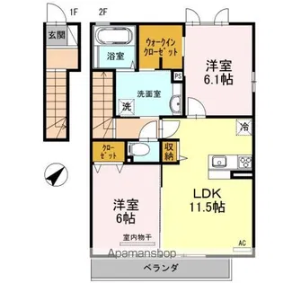 KIRALA A【2階】の間取り
