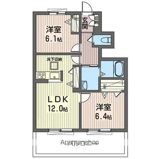 エコルド ソレイユ B棟【102号室】の間取り