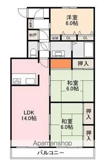 ファミリーハイツ太田【3階】の間取り