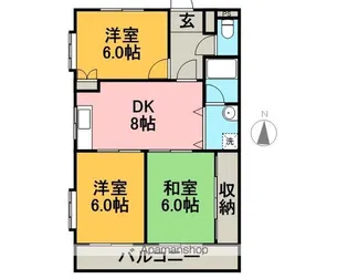 ミズノハイツ【307号室】の間取り