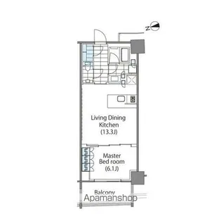 コンフォリア新宿イーストサイドタワー【8階】の間取り
