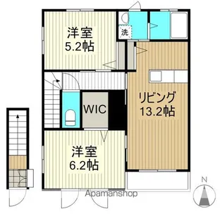 オリーブ 壱番館【201号室】の間取り
