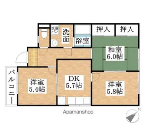 アネックス佐々【202号室】の間取り