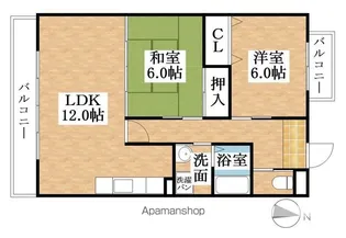 エクセラ大野木Ⅱ番館【102号室】の間取り