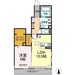 イーストパレス B【1階】の間取り