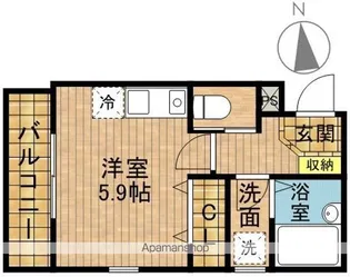 アーベインテラス舟渡【3階】の間取り
