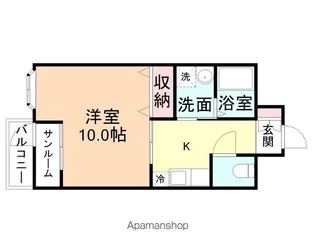 ルイーネ東黒牧【210号室】の間取り