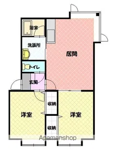 ぜるぶ【201号室】の間取り