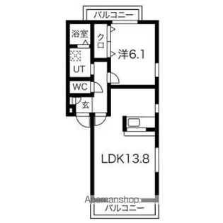 ハイツグランベル【1階】の間取り