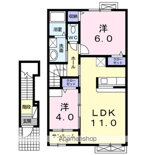 ラルーチェ【202号室】の間取り