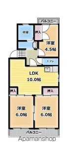 ロイヤルまさや【403号室】の間取り