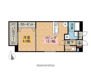 Y’SスクエアⅡ【603号室】の間取り