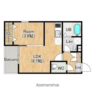 ジーメゾン東味鋺【1階】の間取り