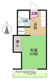 コーポ峰【203号室】の間取り