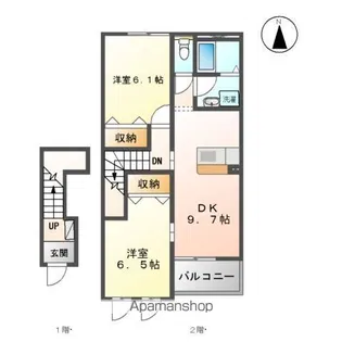 クローバー【2階】の間取り
