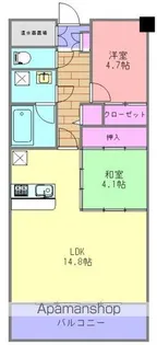 リバーシティ中里【1002号室】の間取り