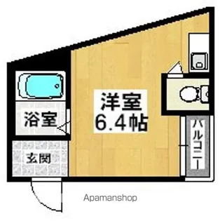 1Rの間取り画像