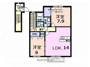 セゾン美江EAST【2階】の間取り