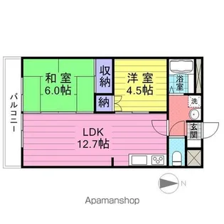 福室アベニュー【5階】の間取り