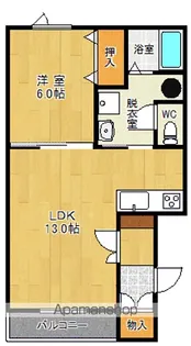 カーサ・オリエンタスィオン【102号室】の間取り