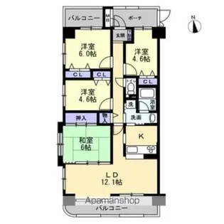 ダイアパレス屋島第四【2階】の間取り