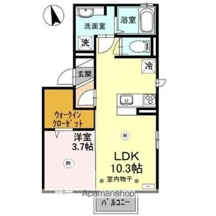ヴィラ ブンカ【2階】の間取り